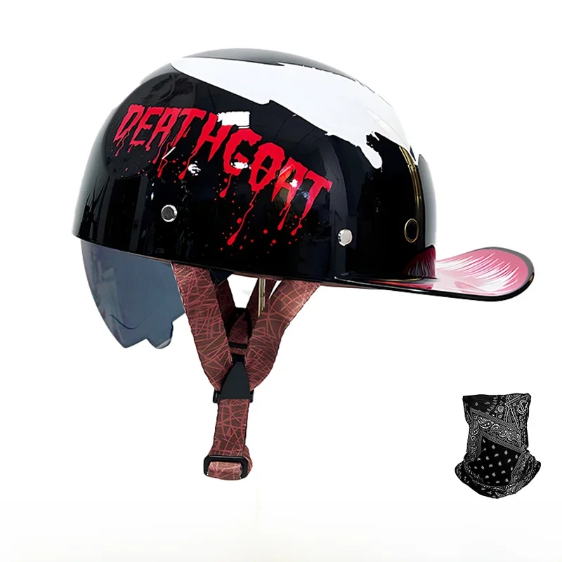 AliExpress NONE Motorcycle retro helmet universal cruise skateboard bike semi-helmet motorcycle new national standard summer