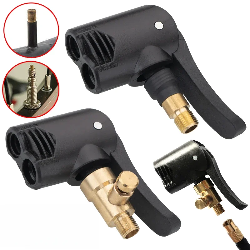 AliExpress UK 2-In-1 Bicycle Pump Nozzle Hose Adapter Inflatable Pump Motorbike Air Chuck Inflator Valve Connector