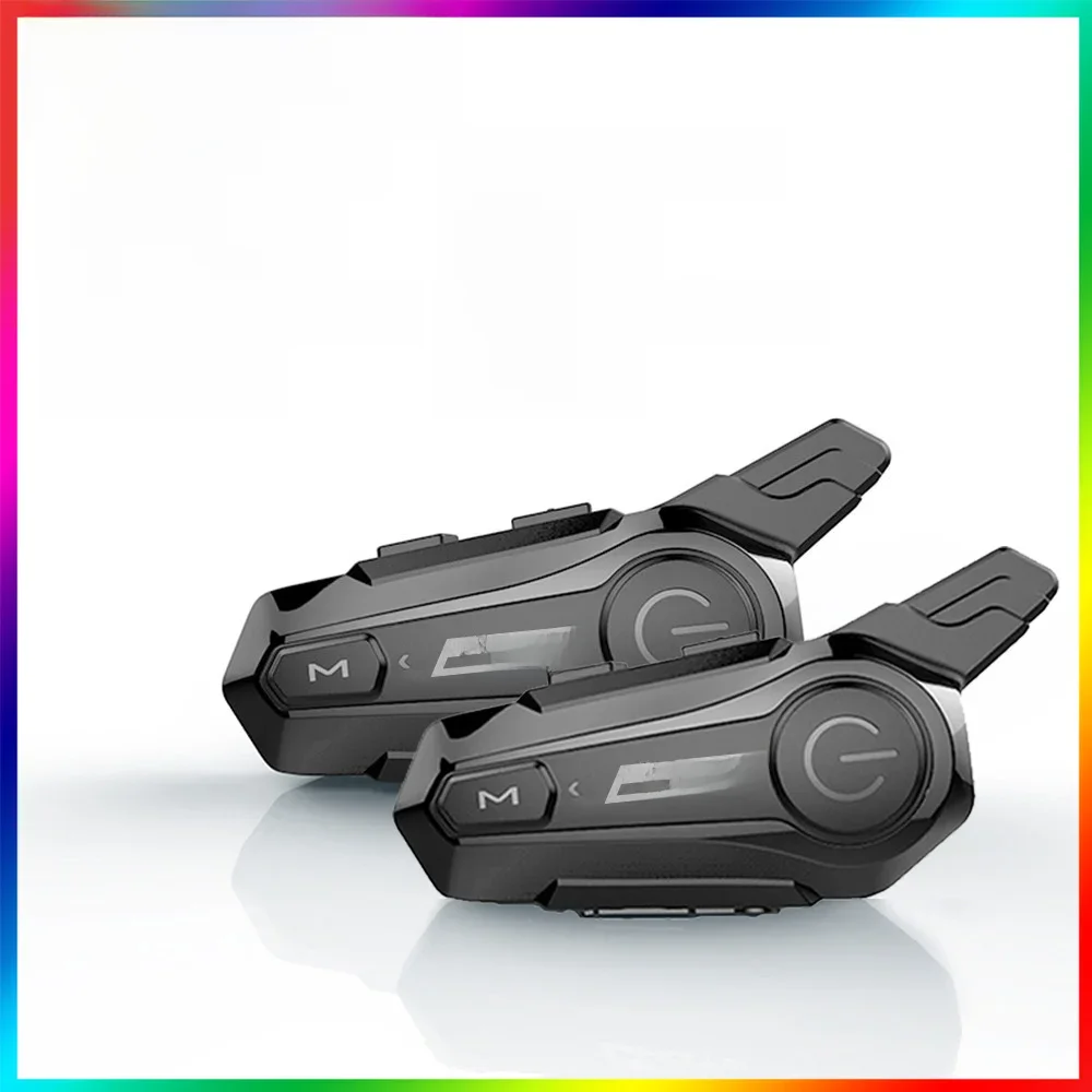 1 PCS/2 PCS Bluetooth Intercom motorhelm bluetooth headset voor 2 Rider intercomunicador Draadloze Moto Interphone Headset - afbeelding 2