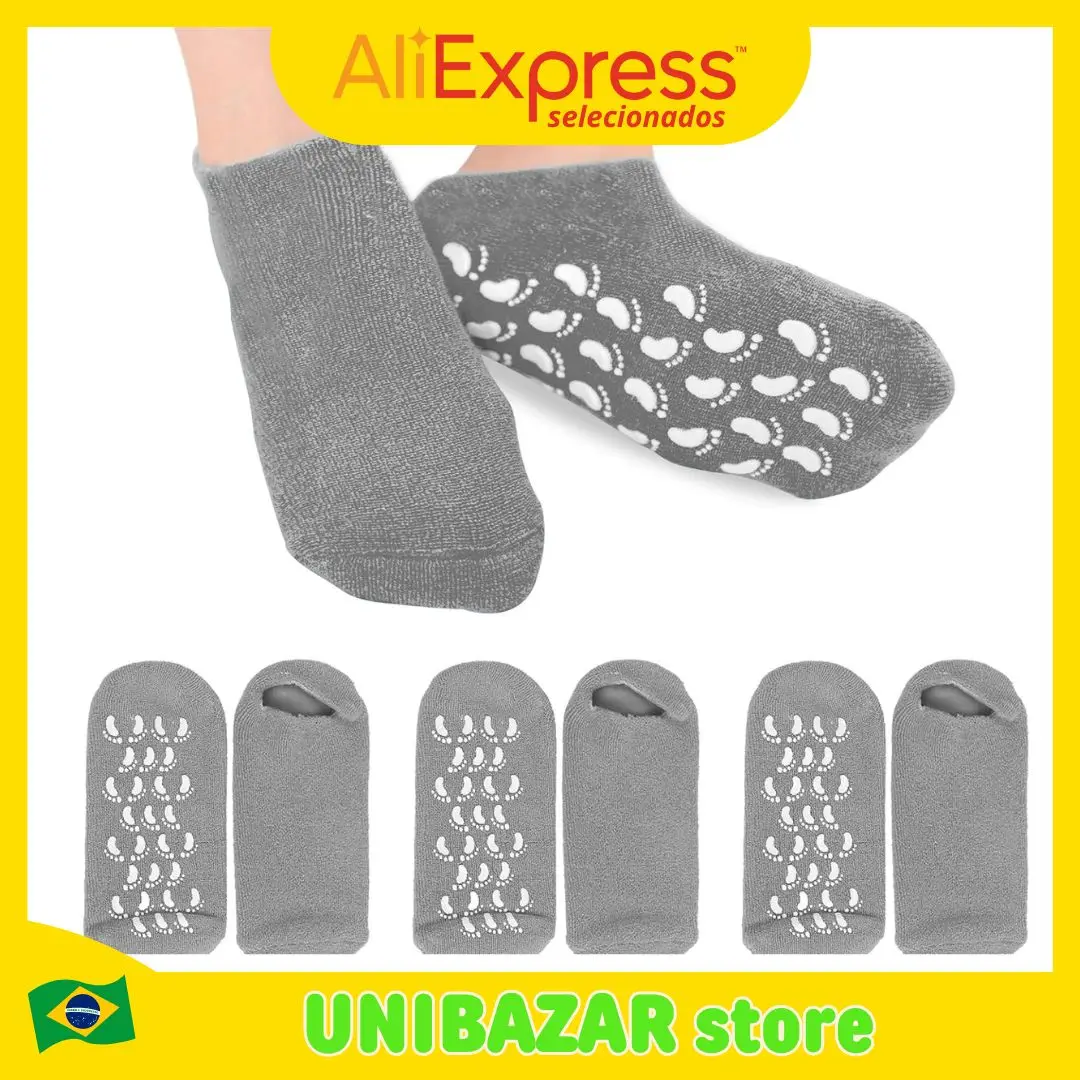 2PCs Moisturizing Gel Socks Foot Care Soft Exfoliating Heel Protector for Soft Crack Dry Feet