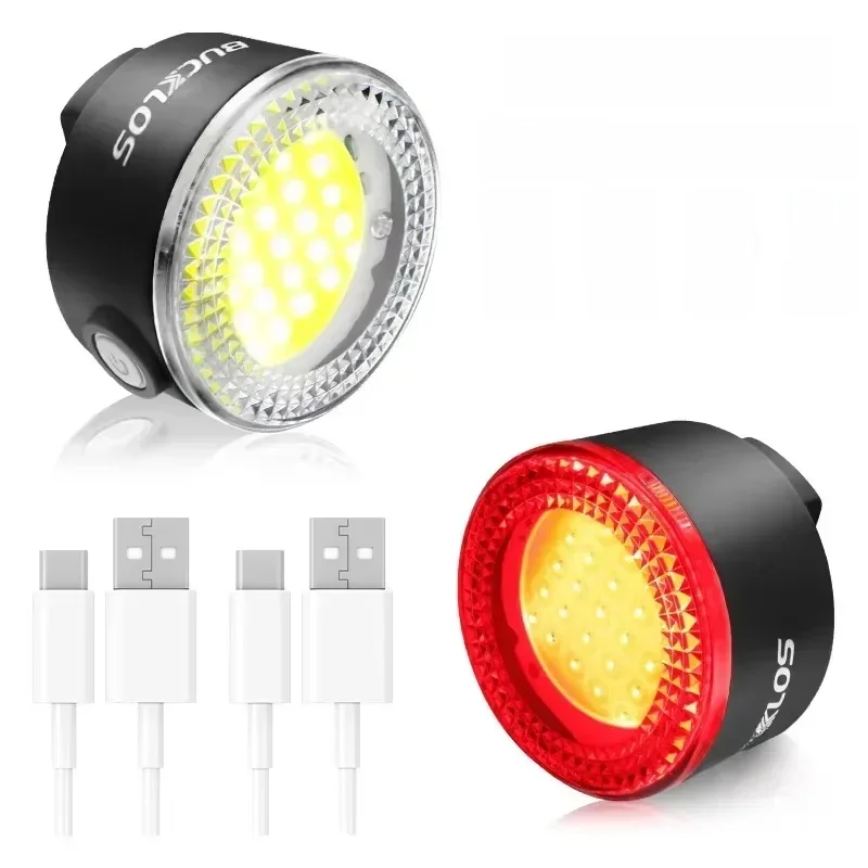 AliExpress BUCKLOS Bicycle Light Set COB Bright Cycling Light Lamp USB Recharge Bicycle Taillight Waterproof Cycling Tail-lamp Headlight