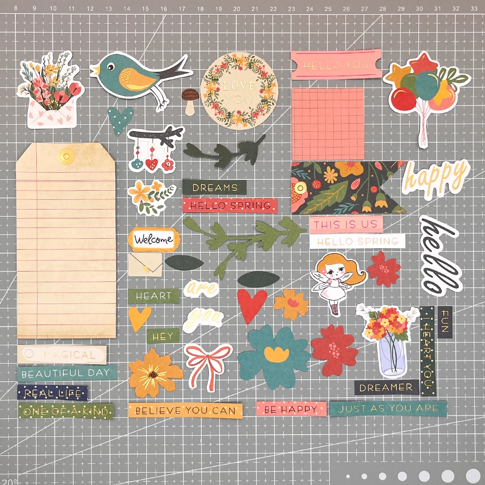 Creative Path 226 Stück Nature Sense Scrapbooking-Stanzformen, Ephemera, grüne blaue Blätter, Papier-Stanzformen für Journaling, DIY-Kartenherstellung – Detail 3