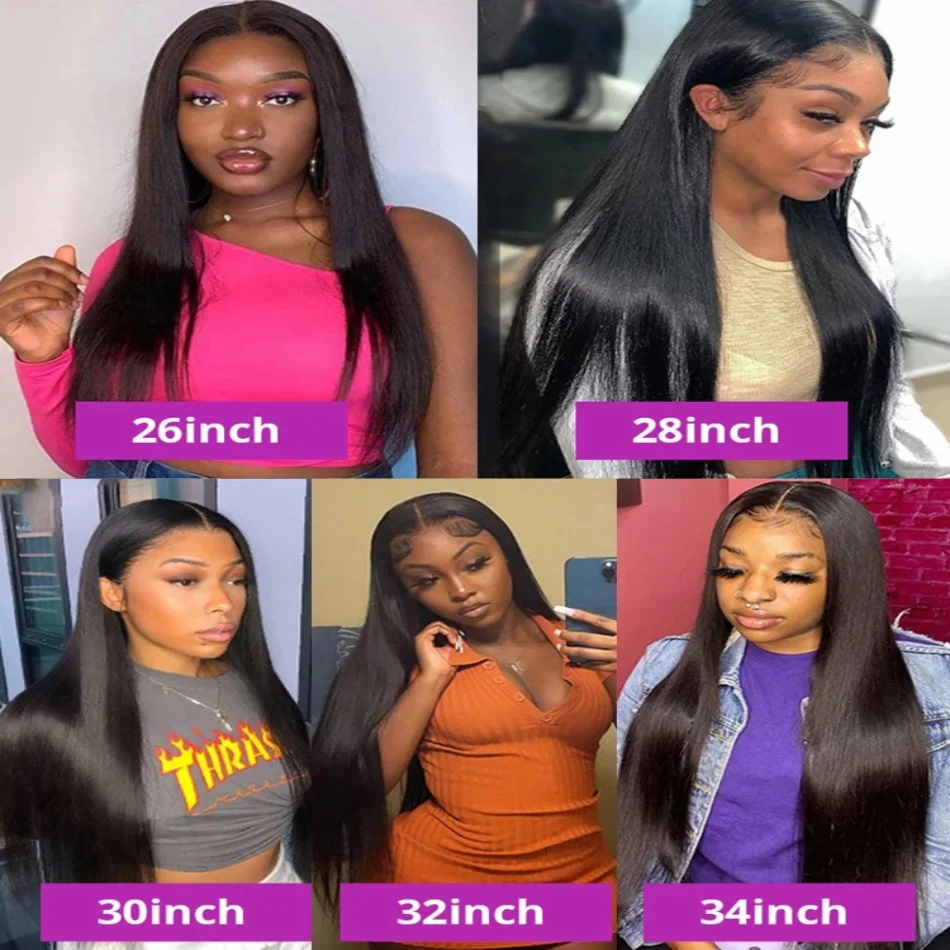 13x6 Transparent HD Lace Front Human Hair Wigs Straight Frontal Hair Wigs 100% Natural 30 40 Inch Glueless Wigs For Women Choice