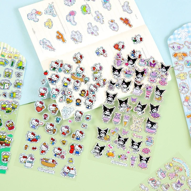 1/8pcs Anime Hellokitty Hangyodon Cinnamoroll Bonbon Drop Seal Sanrio Bonbon Drop Seal Aesthetic Decorative Sticker KT Melody