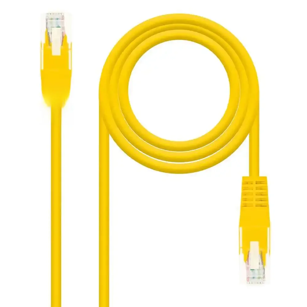 Nanocable 10.20.0402-Y 2m Cat.6 Amarelo RJ45 Ethernet Patch LAN Cabo de rede local para PC Laptop