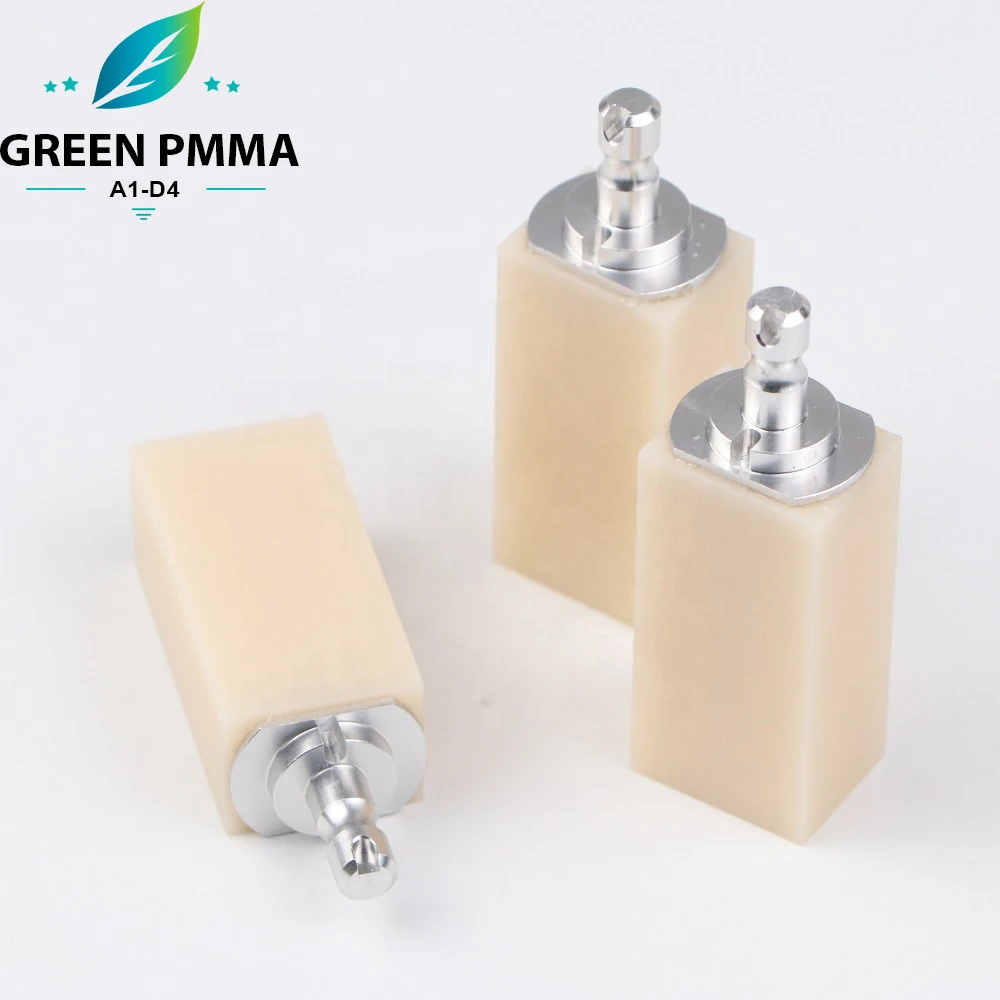 Green 3Pcs PMMA Block Dental Lab Monocolor Resin Sirona Mxcl And Cerec System for CAD/CAM Material