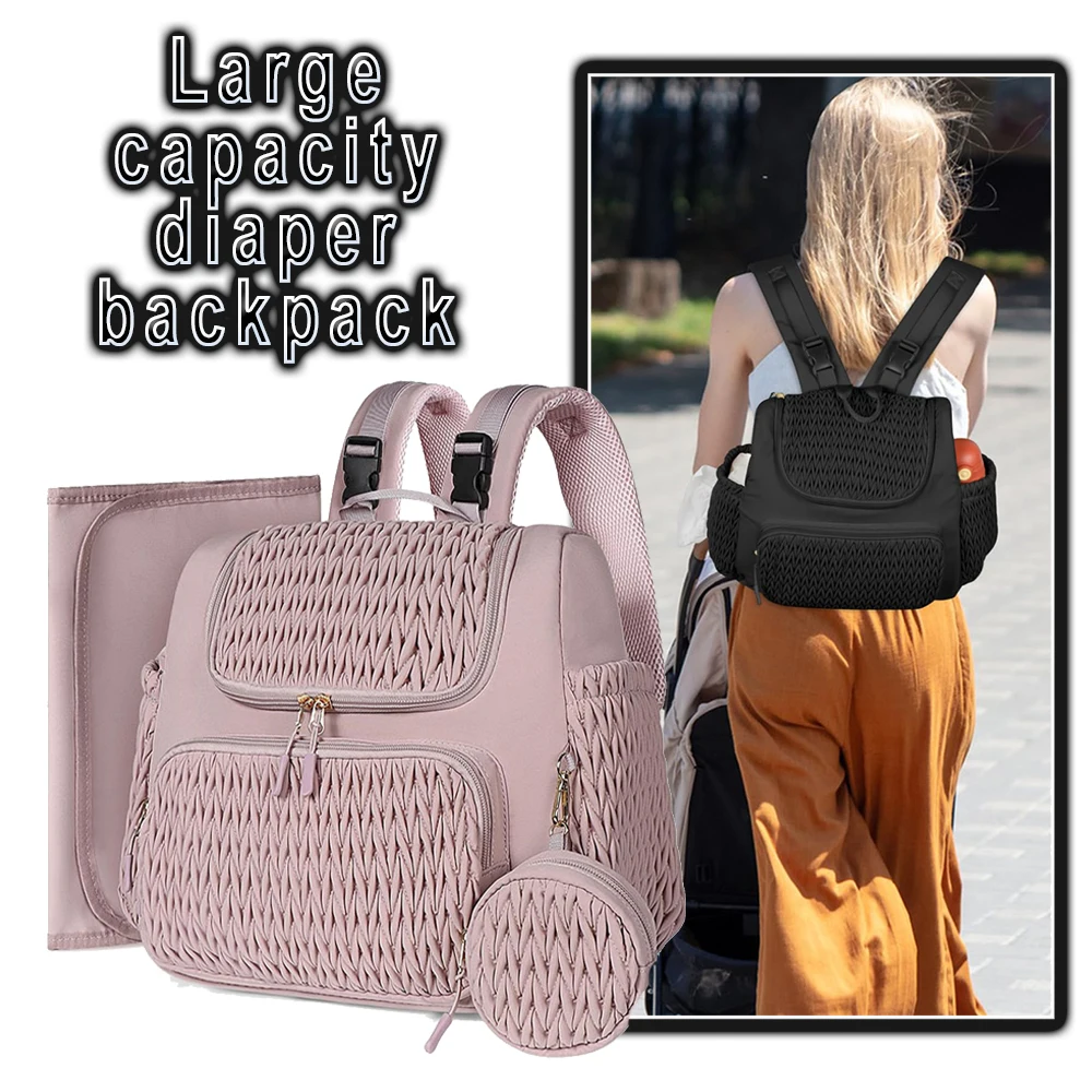 

Diaper Bag Small Diaper Backpack Large capacity Baby Pacifier Case Backpacks Mini Maternity Bags Parents Essentials Diaper Pack