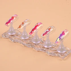 Aurora Ice Cube Chess Borad Magnetic Nail Holder Practice Display Acrylic Showing Shelves Nail Manicure Stand Presentation LYS41