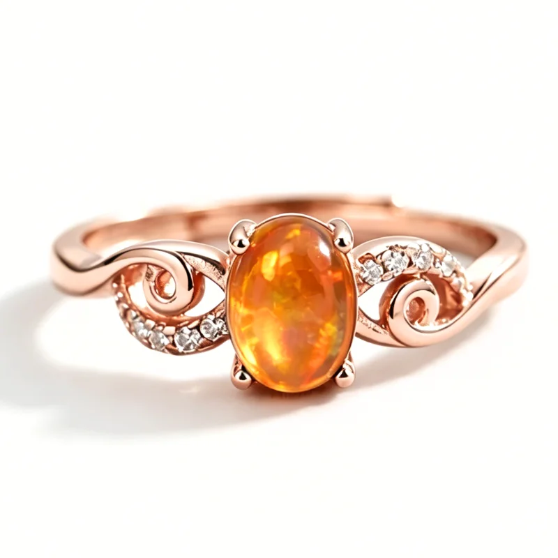 1pce 5x7mm Natural Opal S925 Sterling Silver Ring I Play-Of-Color | Rustic| Thanksgiving, Christmas, And Halloween Gifts 018