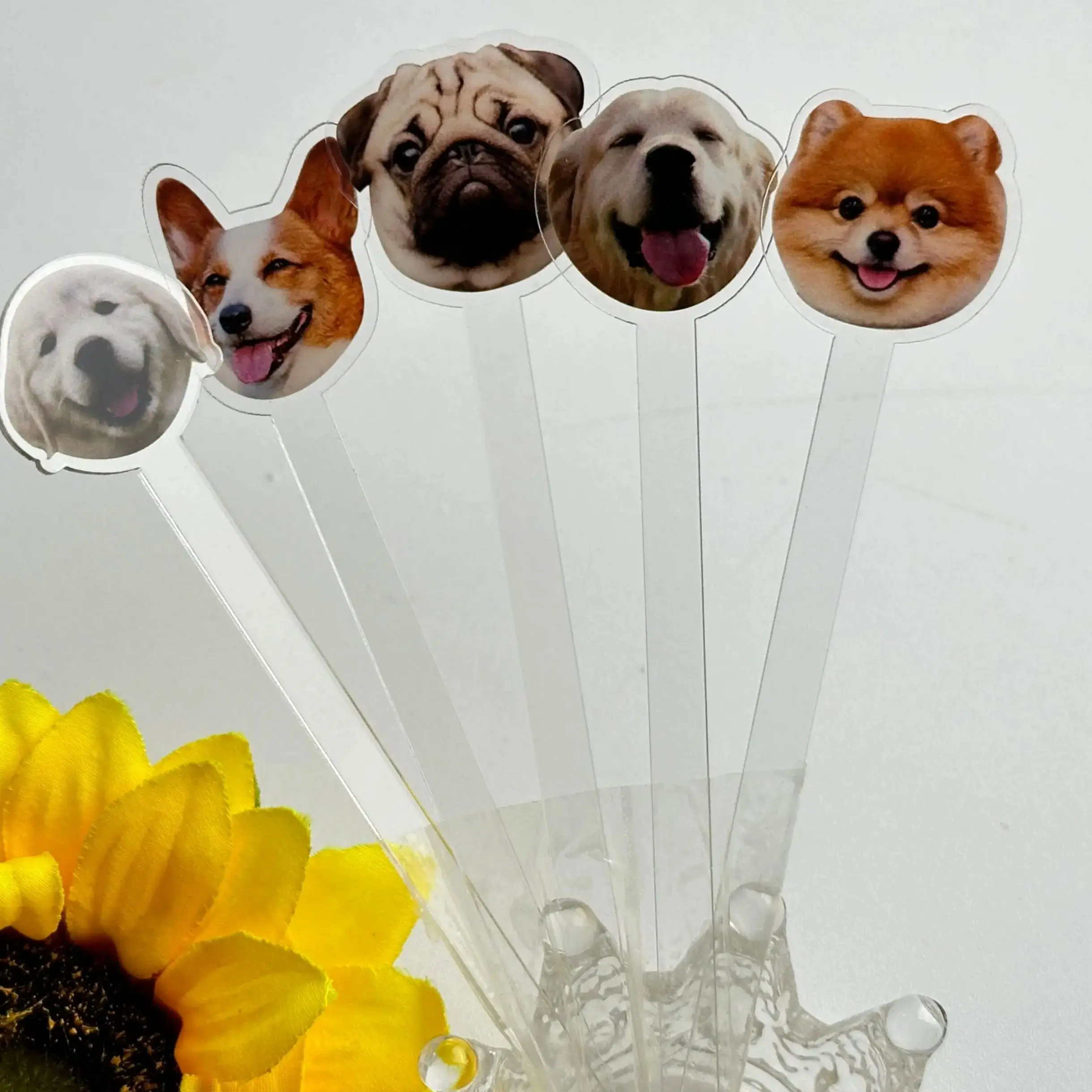 10pcs Custom Acrylic Drink Stirrers,Cocktail Party Birthday Charms,Baby Shower Decor,Print Photos Drink Sticks Party Decoration