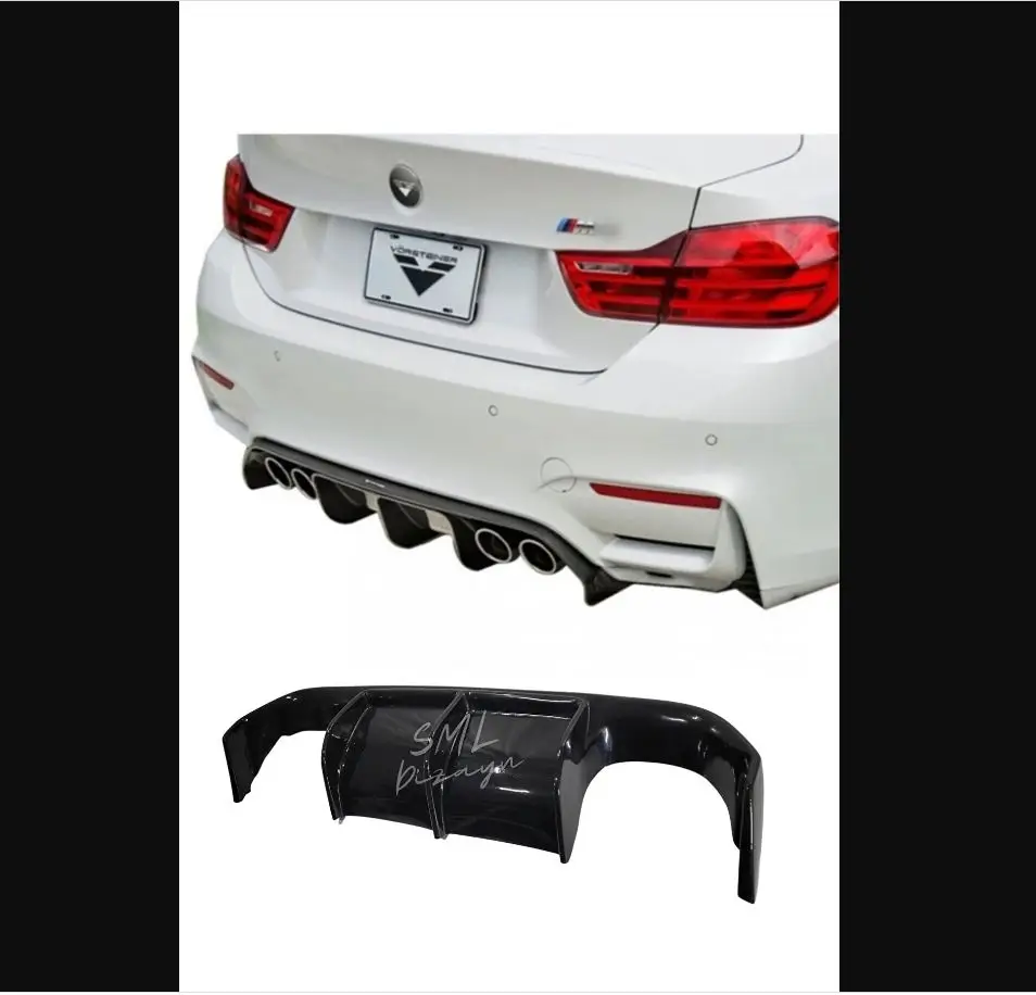 For Bmw F30-f80 M3 Middle Part Diffuser (Plastic)  Rear-bumper-diffuser-attachment - Please Read The  Information