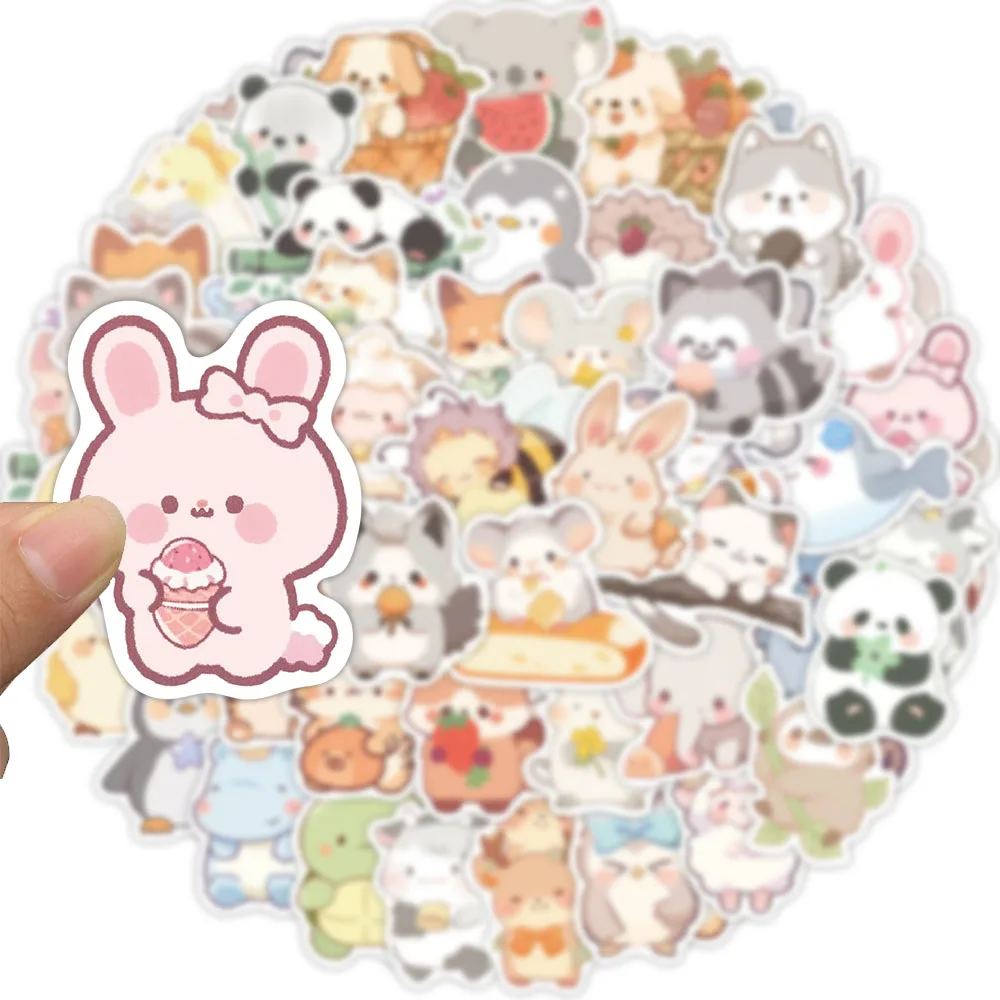 Autocollant Graffiti Animal Version Q, 50 pièces, décoration de guitare, moto, coque de téléphone, autocollant étanche pour ordinateur portable, jouet, DIY bricolage