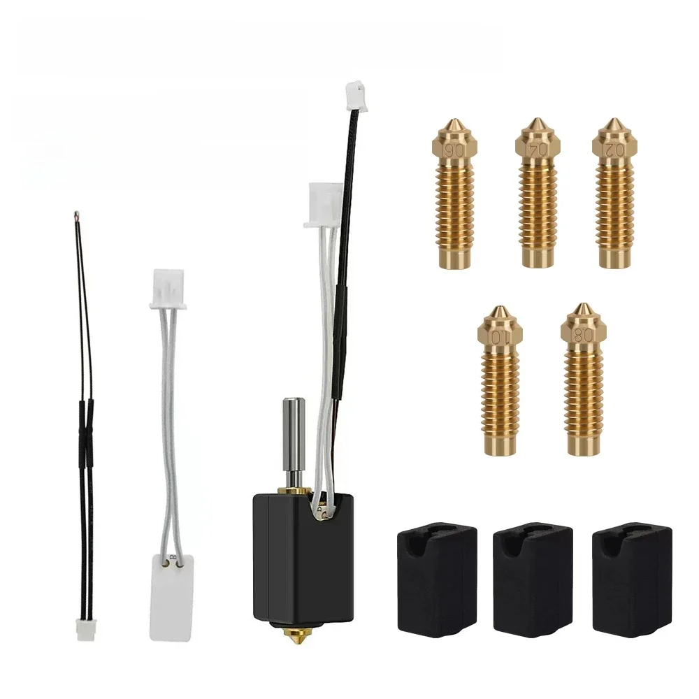 Pour Elegoo Npetune 4 Plus Kit Hotend Neptune 4 Max tête d'impression extrémité chaude thermistance Tube chauffant 0.2/0.4/0.6/0.8/1.0mm buse en laiton