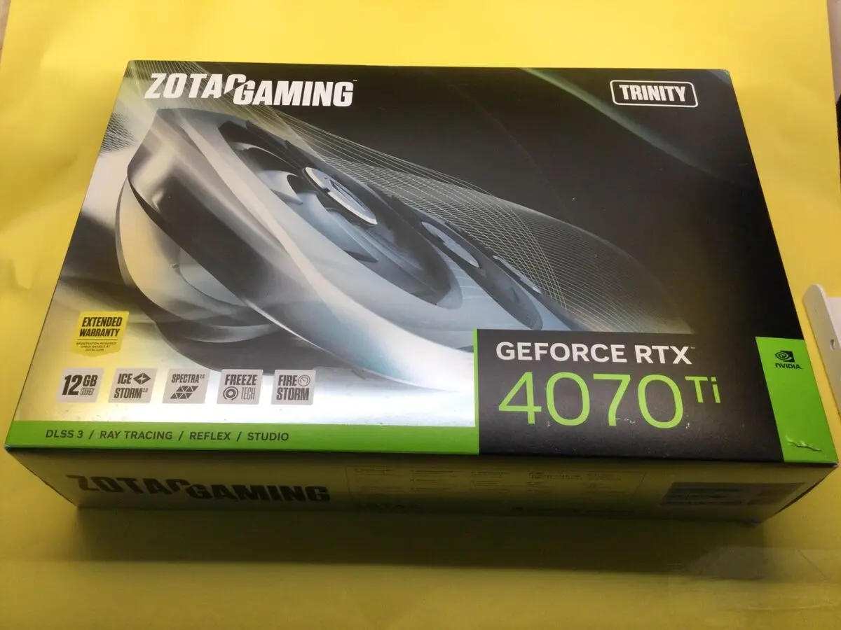 

(Оригинал) видеокарта ZOTAC Gaming GeForce RTX 4070 Ti Trinity OC (новинка в коробке), быстрая доставка