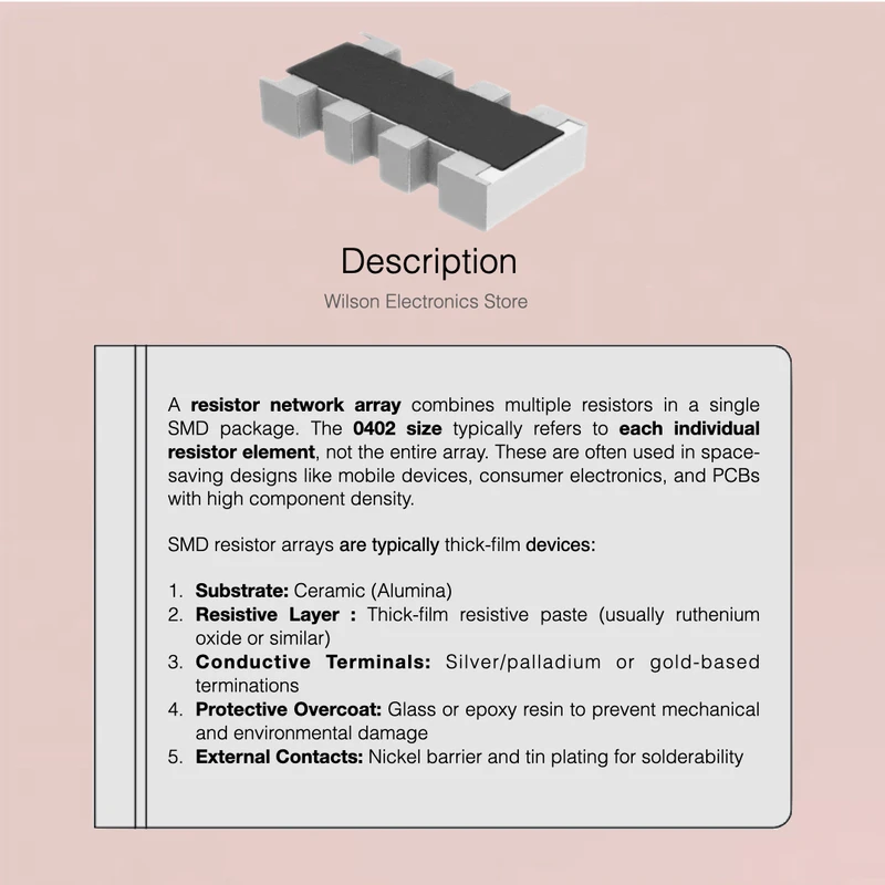 100 Pçs/lote NOVO 0402 Resistor de Rede SMD Matriz 5% 100Ω 8P (2*4P) Resistor de Rede SMD