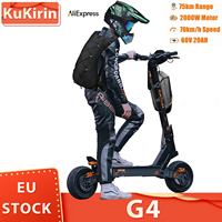 KuKirin G4 Foldable off-road electric scooter, 2000W Motor, 60V 20Ah Battery, 11 inch Tire, 70km/h Max Speed, 75km Range, Disc B