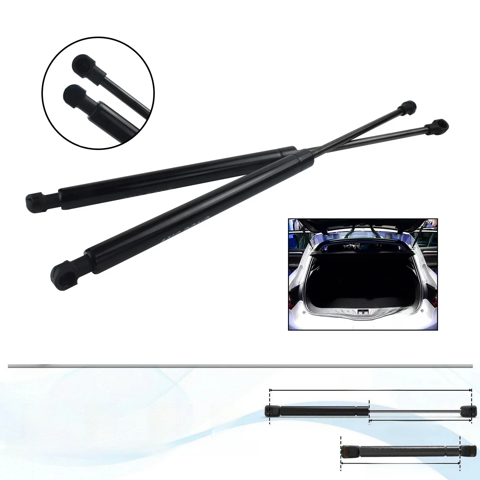 2x Podpory gazowe tylnej klapy bagażnika do Renault Megane MK2 Hatchback 02-08 — zdjęcie 2