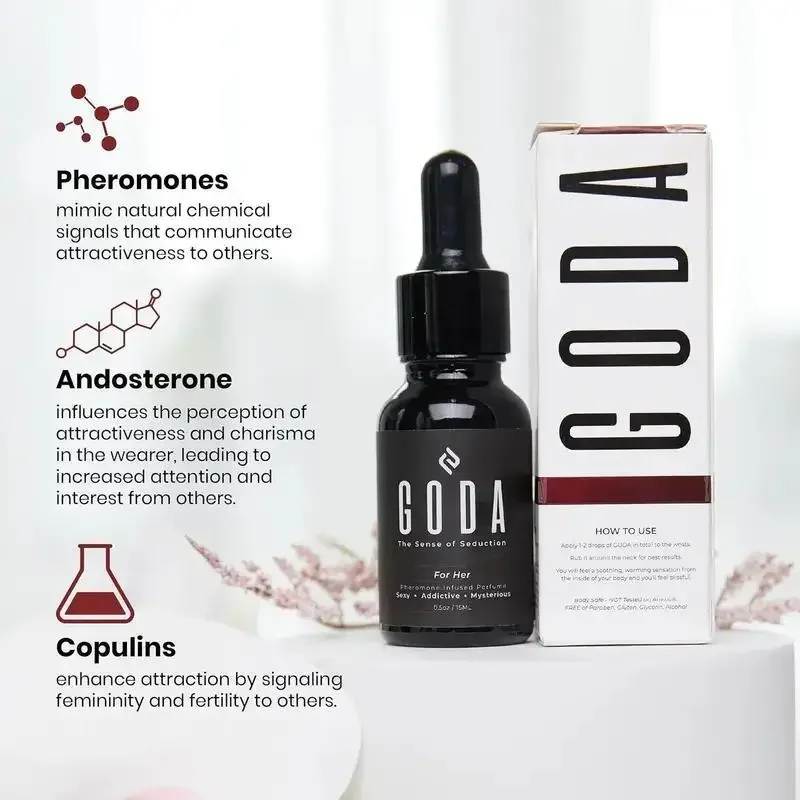

GODA Perfume de feromonas para mujer – The Original – Fragancias de larga duración con jazmín y rosa, vegano y libre de crueldad