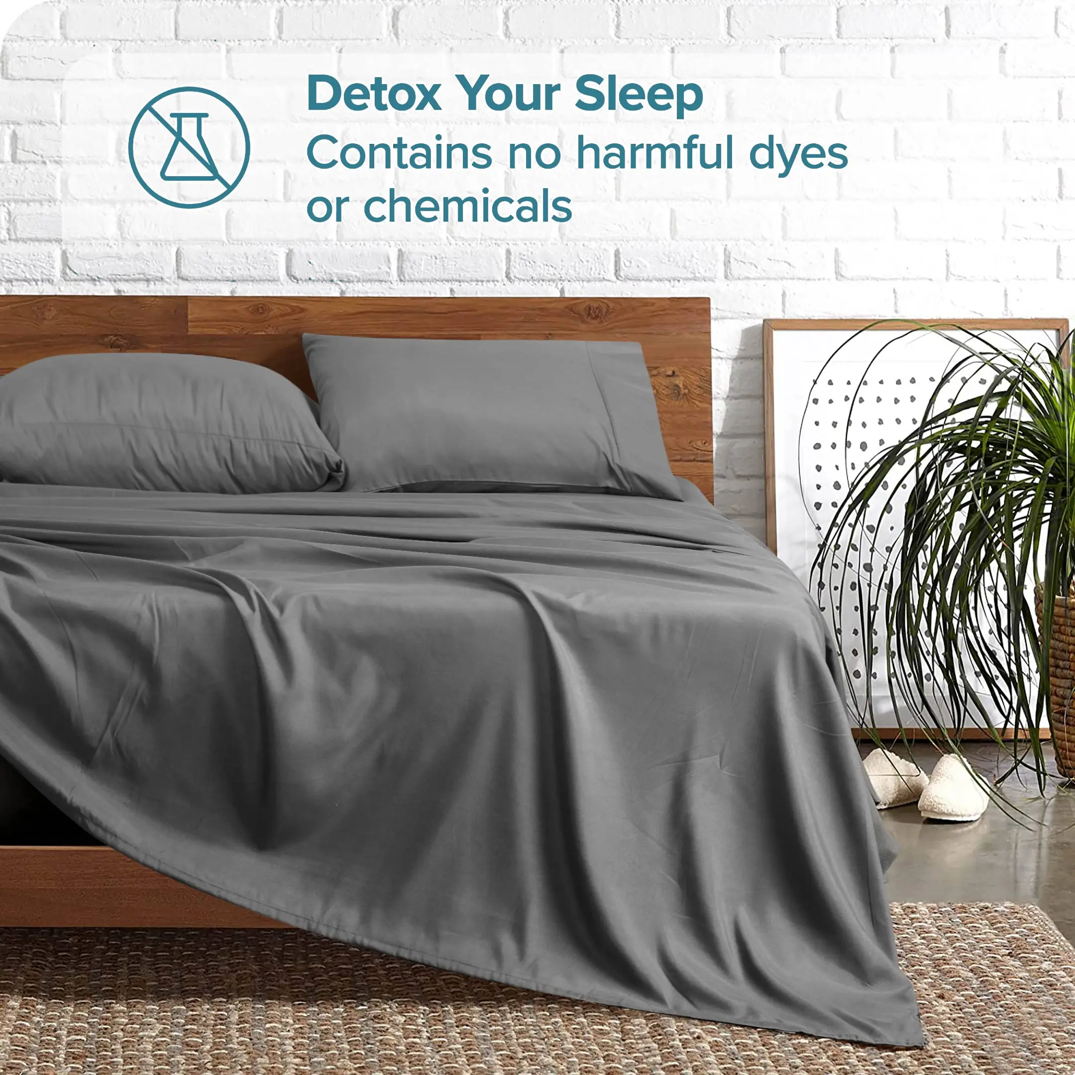 طقم ملاءات سرير من المايكروفايبر ، أغطية وسائد للملكة والفنادق ، ناعمة للغاية ، مركبة ، مسطحة ، 4 من الخارج #3