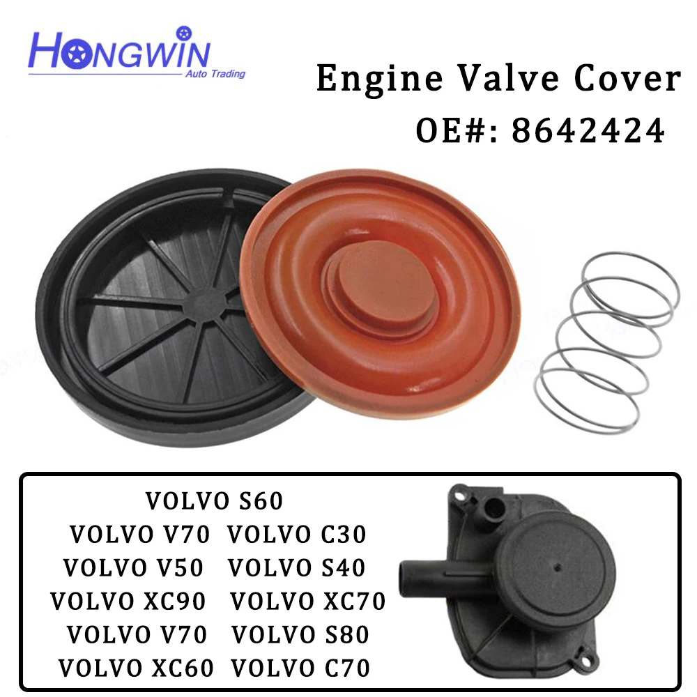 Genuine No.:8642424 1033347 Engine Valve Cover Cap For Volvo C30 70 S40 S60 80 V50 1.6D 2.0D 2.4D 2.4 Tdi 2.0 CDI D3 D4 D5 00-14