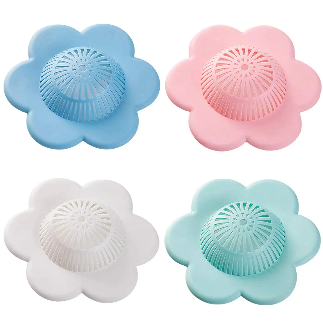 New Hair Catcher with Suction Hair Stopper Shower Drain Covers Practical Tools Suit for Bathroom Bathtub and Kitchen