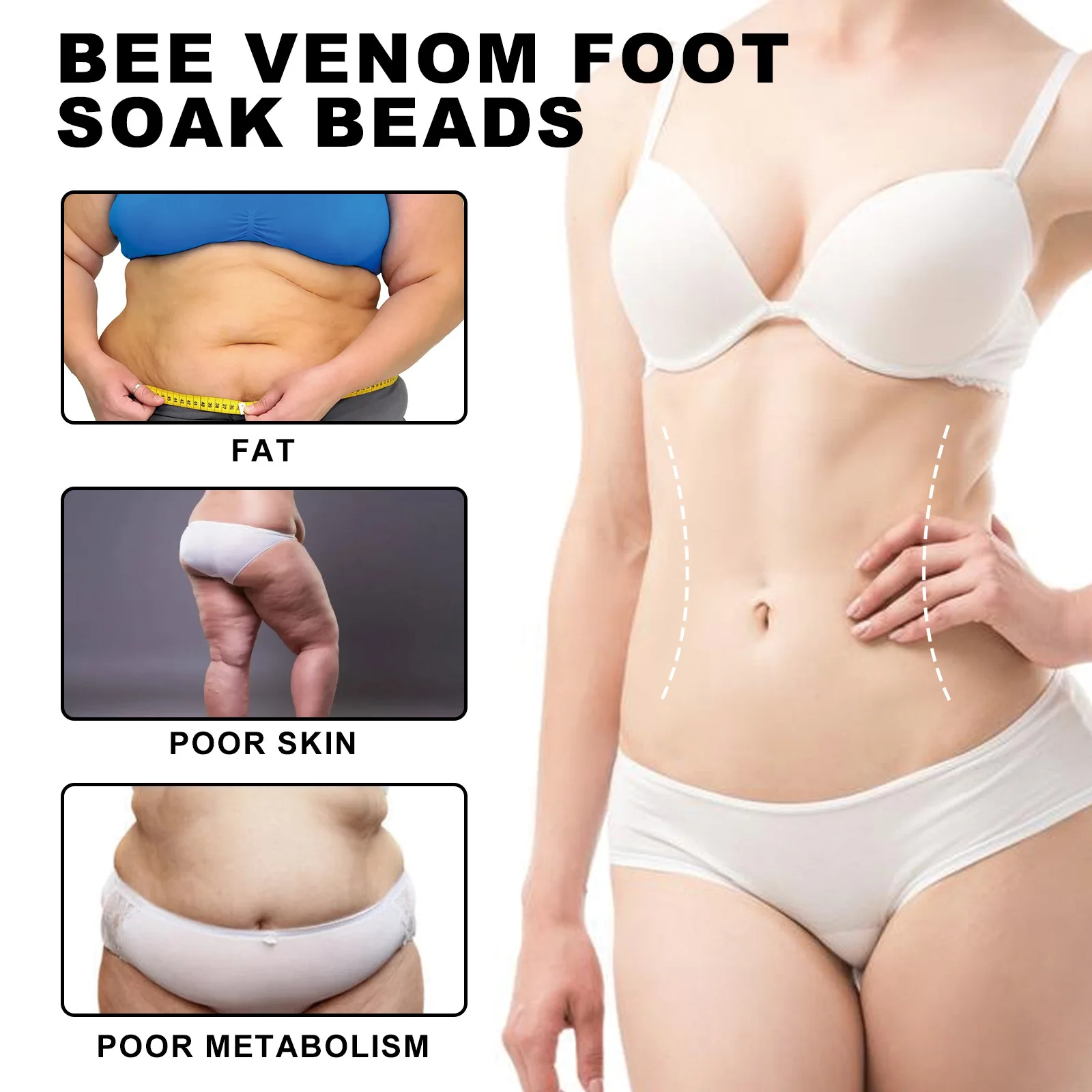 Bee Venom Foot Soak Herb Slimming Foot Cleansing Bath Dehumidification Detox Repair Varicose Vein Leg Fatigue Pain Shape Up Care