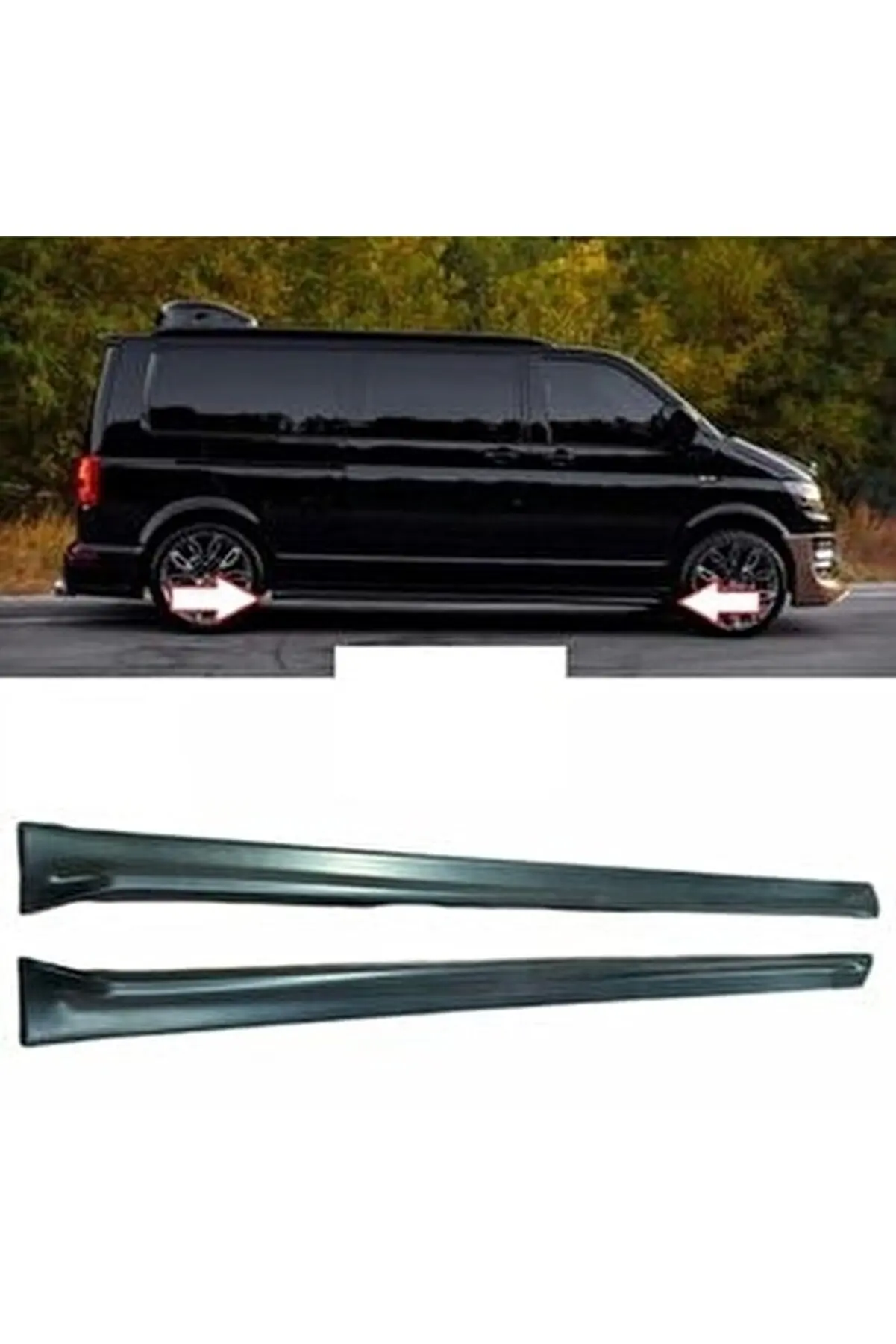 For Volkswagen Vw Transporter 2003 - 2021 Compatible --Short & Long Chassis-- Side Skirt Set-Modify Your Auto Accessory Body Kit