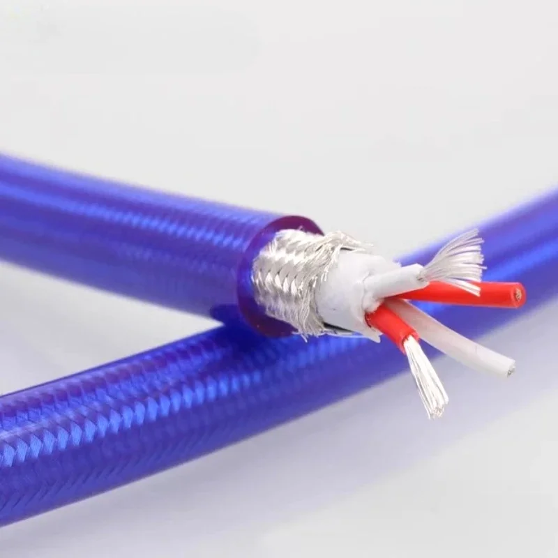 Rallonge Audio HiFi 4 cœurs 7N OCC, cuivre plaqué argent, bricolage USB RCA XLR Coaxial BNC, câble en vrac