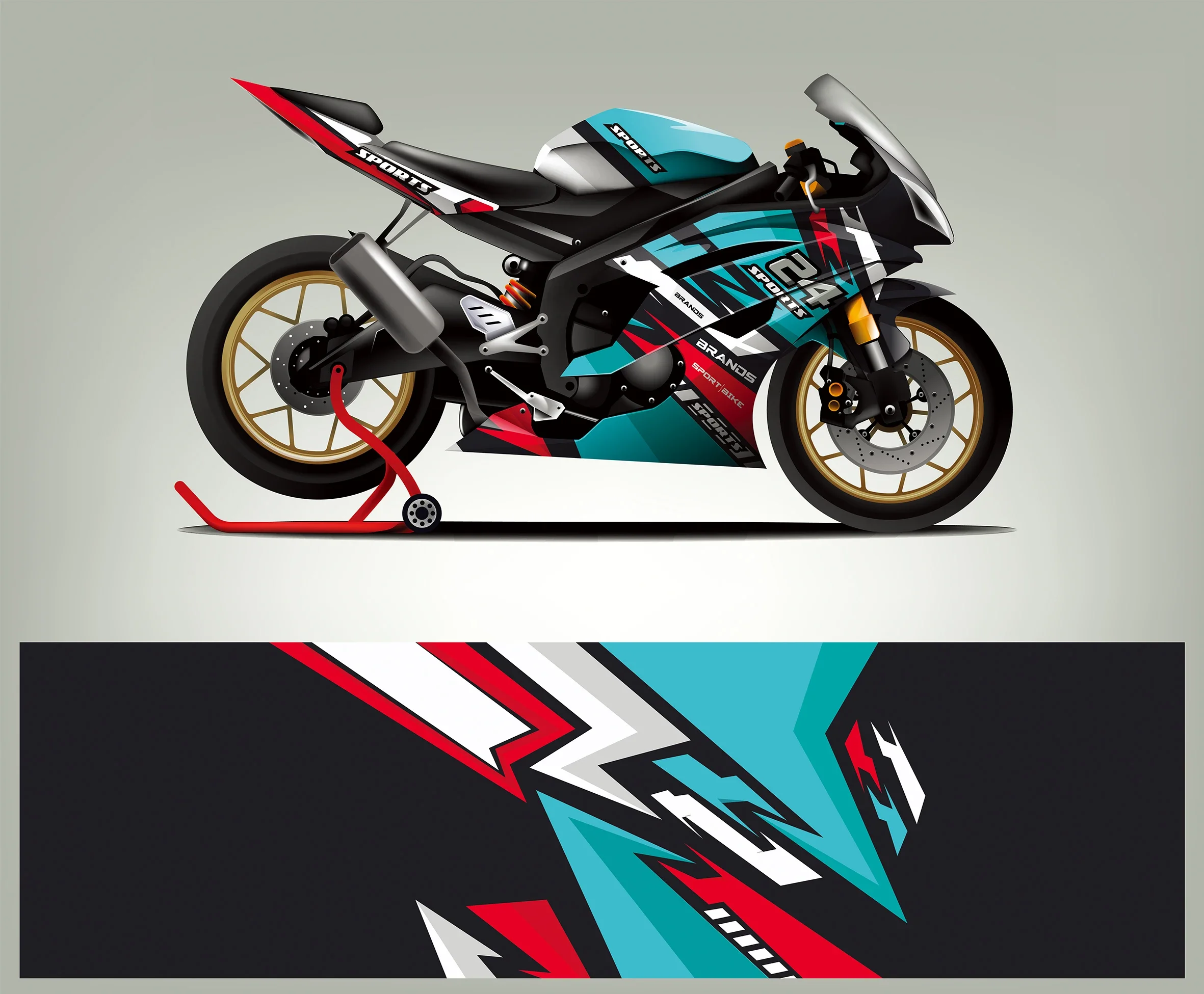 Wyścigi całego ciała naklejki graficzne folia winylowa motocykl pełne naklejki dekoracyjne wyścigi motocyklowe folia zmieniająca kolor 200*60cm — 2