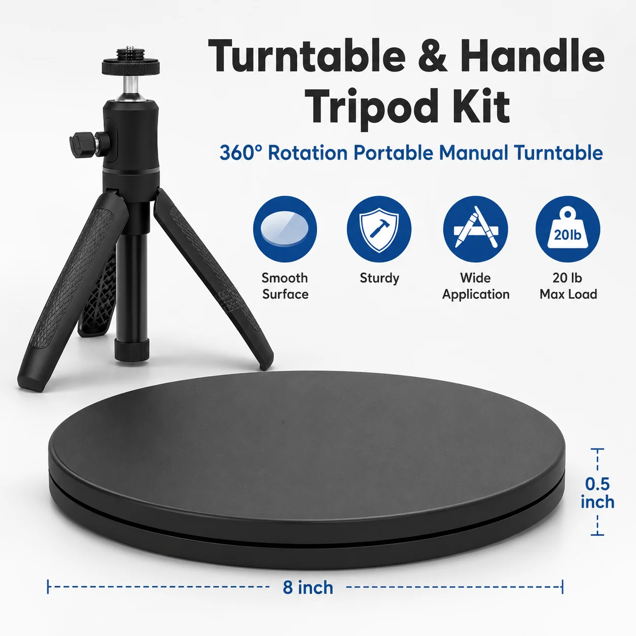 Creality Original 3D Scanner Manually Operated Turntable & Handle Tripod Kit for CR-Scan Otter /Raptor 3D Scanner Accessories