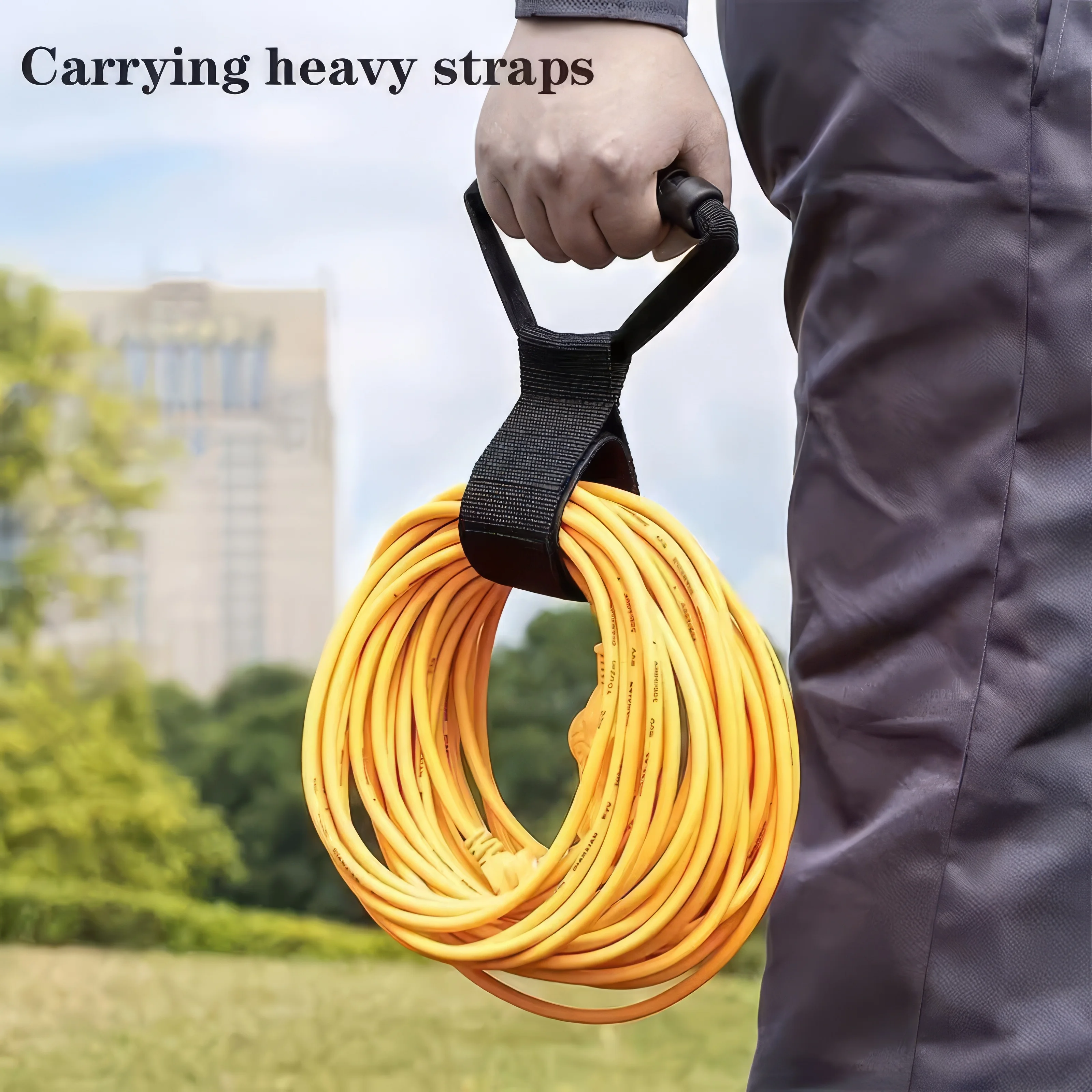 

1 Heavy-duty Storage Belt, Space Saving and Anti Winding Design, Portable Handle, Sturdy Fixation, Suitable for Wires and Hoses