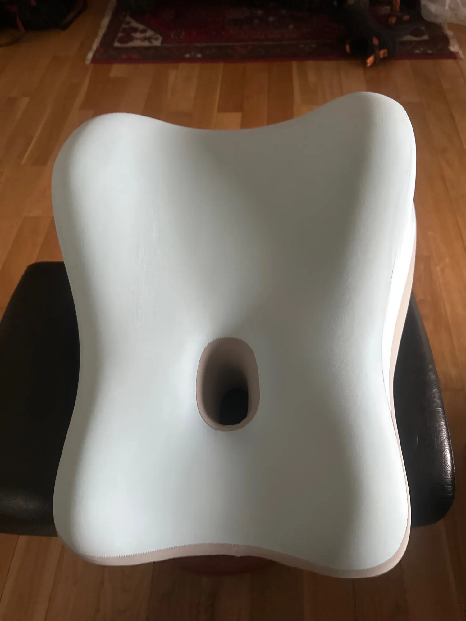 Customer review: less back pain