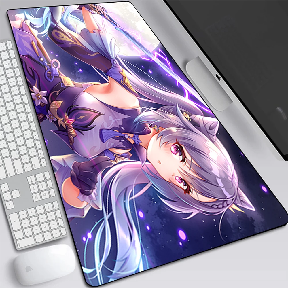 Genshin Impact Keqing Large Gaming Mouse Pad Computer Laptop Mousepad Keyboard Pad Desk Mat PC Gamer Mouse Mat Office Mausepad