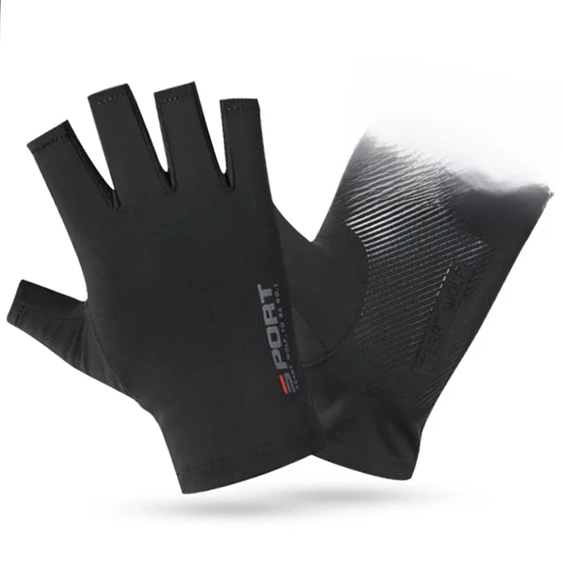 AliExpress NONE Half Finger Gloves Breathable Ice Silk Non-Slip Bicycle Touch Screen Gloves