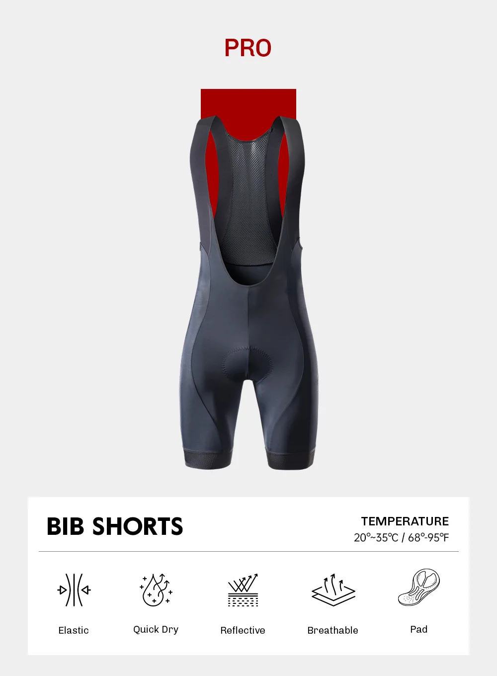 DIFOS Cuissard Cycliste Homme à Bretelles - Short Vélo Rembourré Confortable