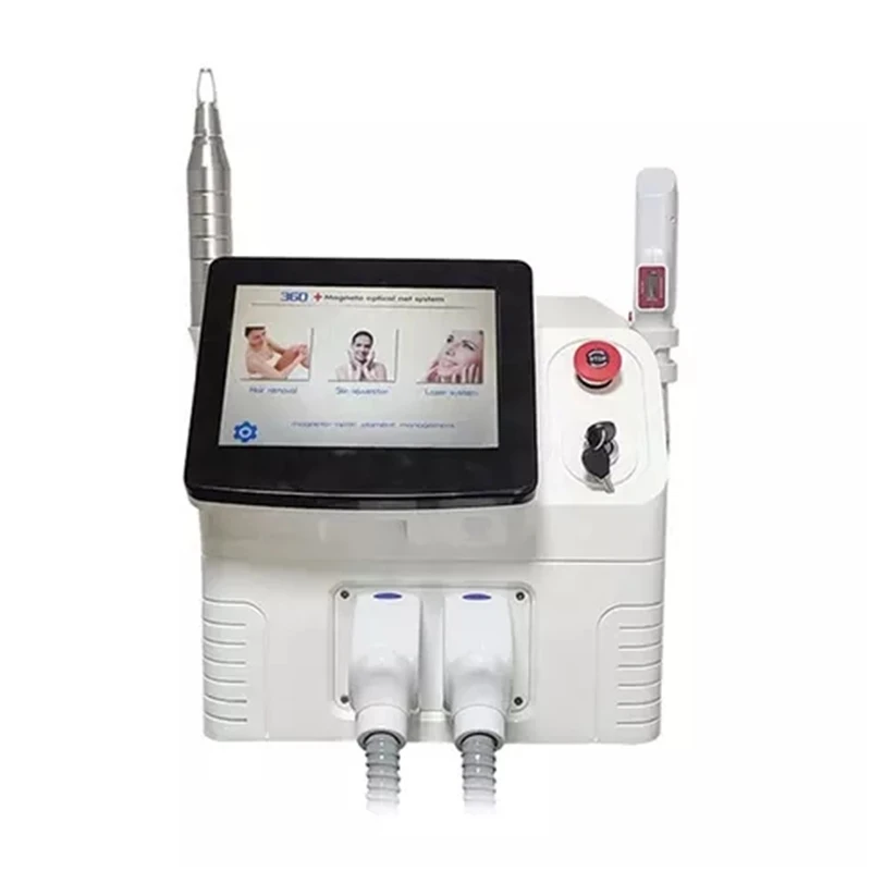 New Design 2 in 1 Picolaser Q Switched Nd Yag Laser Carbon Peeling IPL OPT Hair Removal Machine