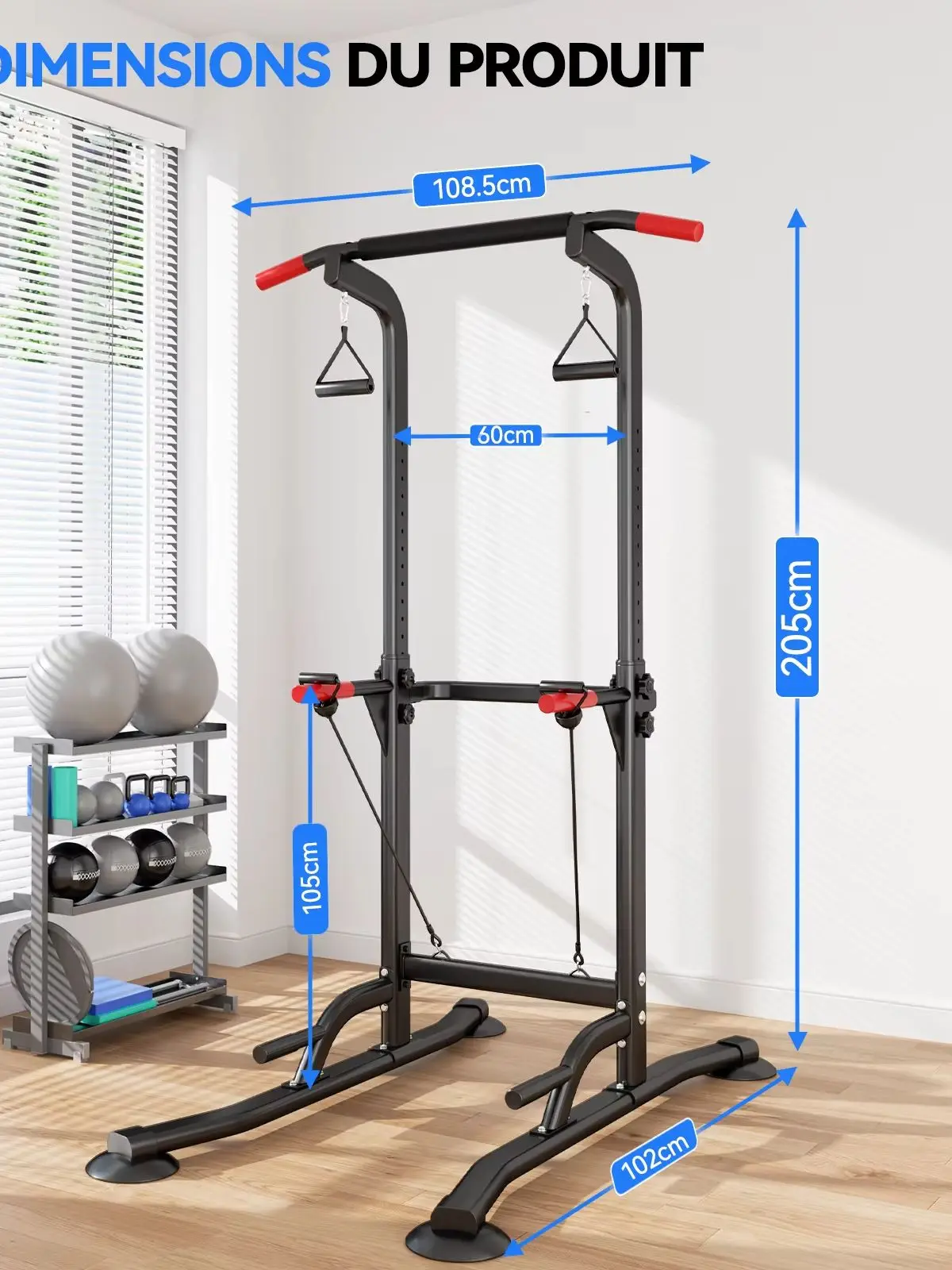 Multifunctionele bodybuilding-set met trekstang, pompstangen en elastische banden - ideaal voor thuisgebruik. - afbeelding 2