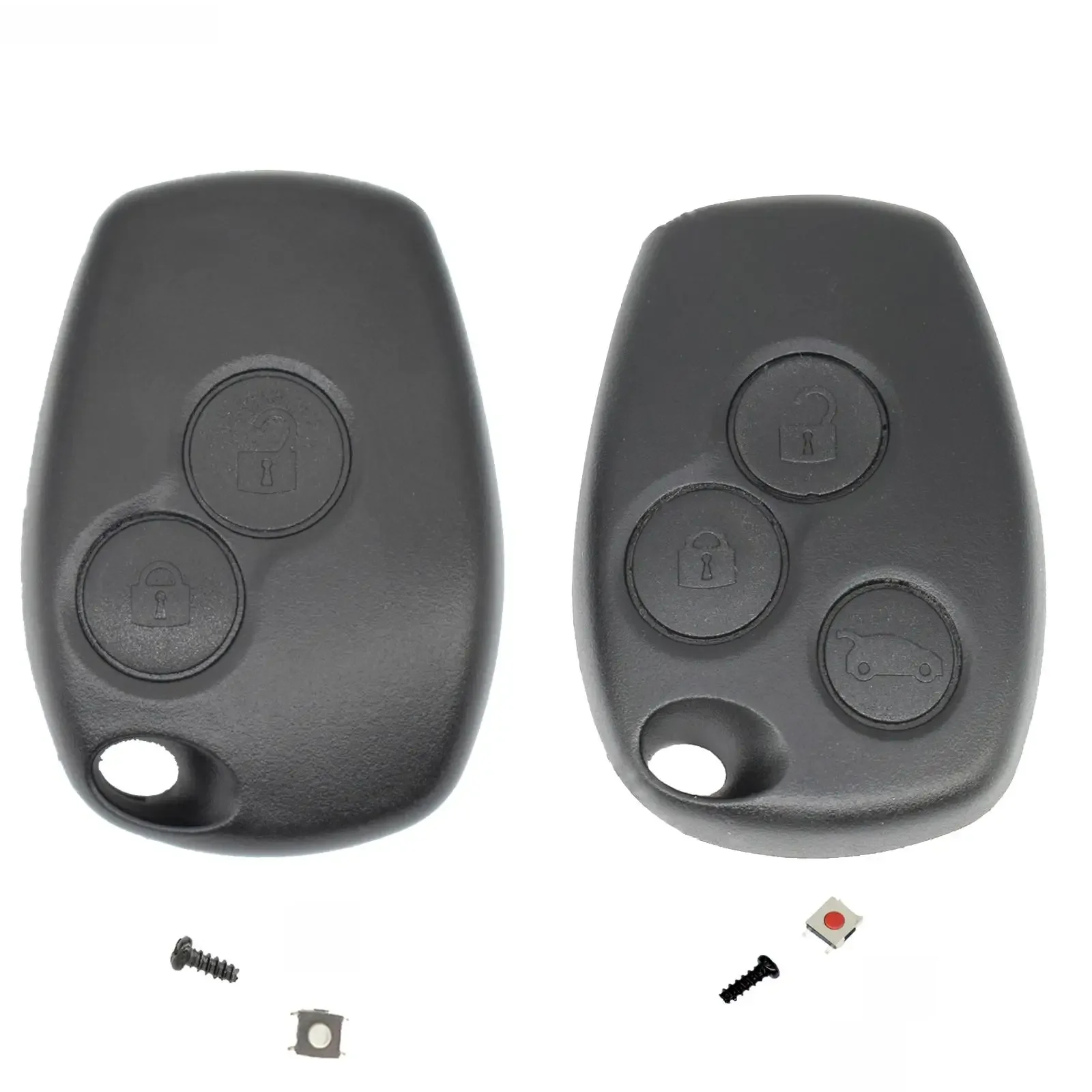 2/3 botão interruptor chave remota do carro escudo fob caso para renault clio trafic twingo kangoo
