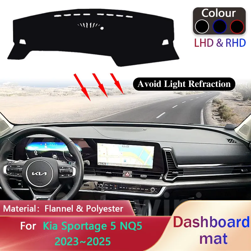 

Car Dashboard Pad for Kia Sportage 5 NQ5 2023~2025 2024 Anti-uv Anti-Slip Liner Sunshade Mat Dashmat Cover Carpet Rug Accessorie