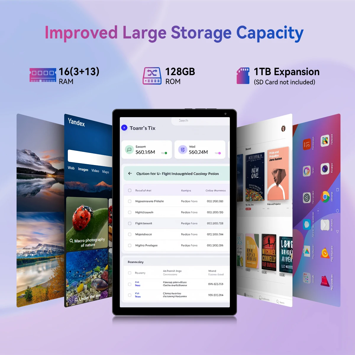 URAO New C12 10.36in A523 Octa-Core Single Tablet Widevine L1 Full HD Streaming Latest Android 15 20GB RAM 128GB Storage 5000mAh Battery Black Silver Ultra Thin Portable Entertainment Tablet For UK No Bundle