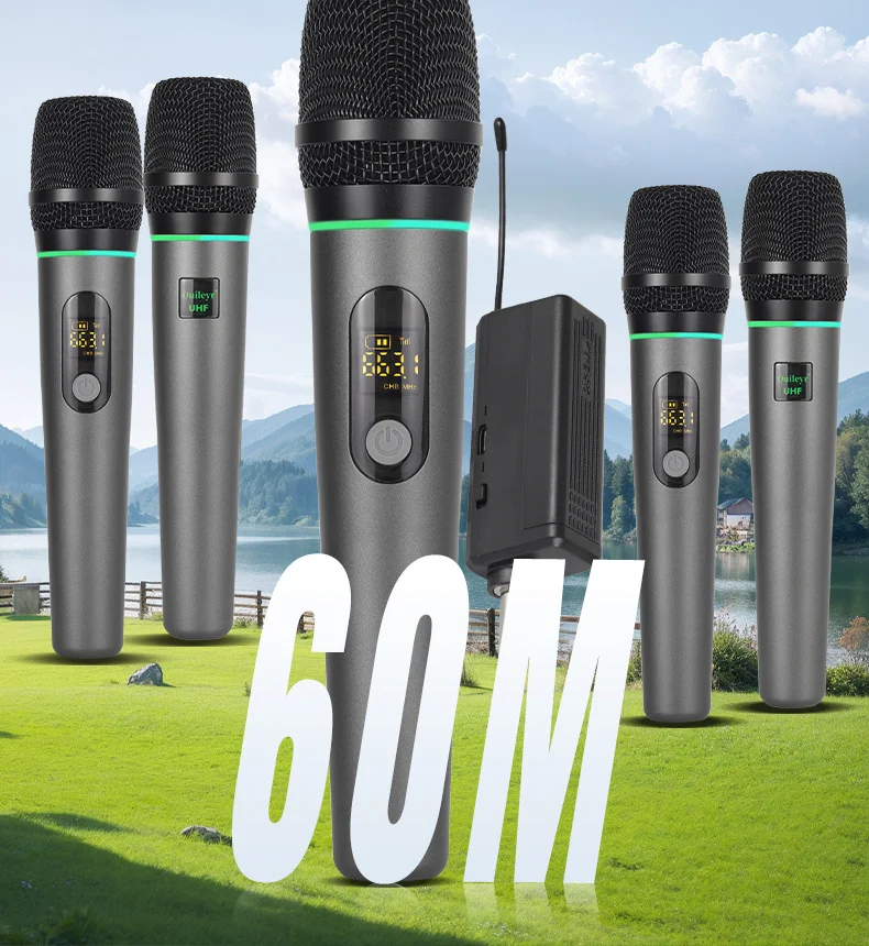 FULUODE microphone for videoke wireless microphone Professional Wireless Microphone UHF Handheld Rechargeable Dynamic