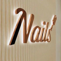 Custom LED Backlit Sign for Business Beauty SPA Salon 3D Logo Wall Sign Illuminated Business Lighting Company Signage Outdoor