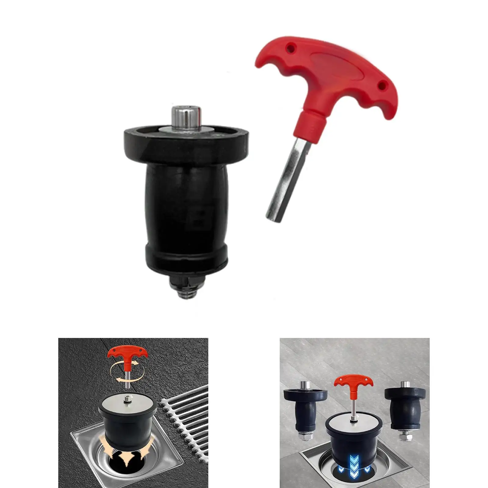 

Marine Drain Plug Expansion with Handle Scupper Plugs Kayak Hull Oil Resistant Kitchen Expansion Drain Plug for 2.5 - 11.5cm