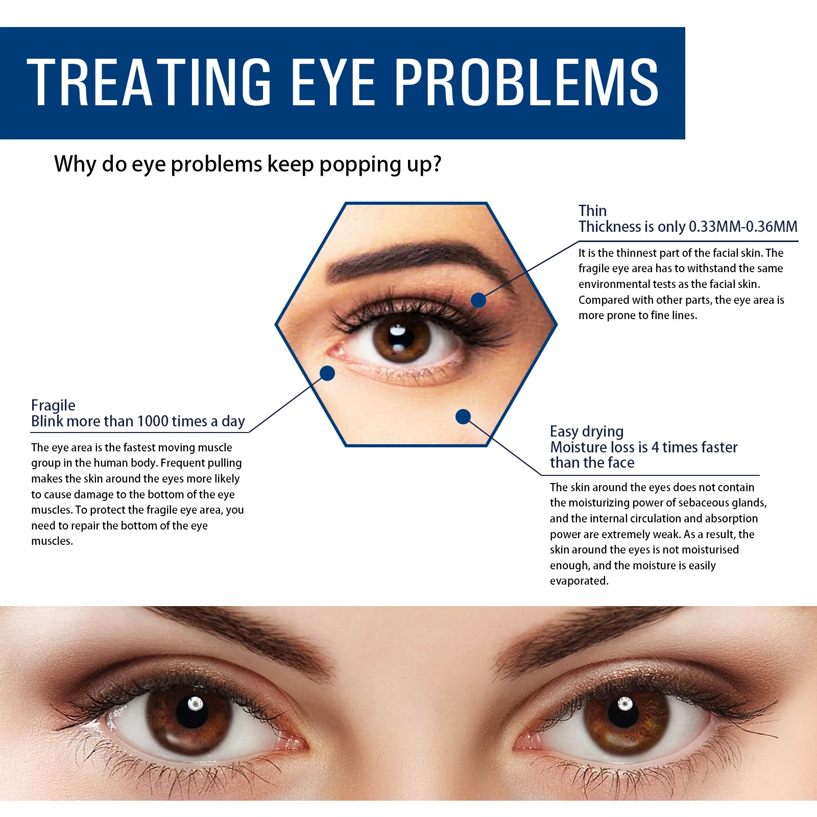 Eelhoe 4 جرام كريم عين الكولاجين عصا تقليل الخطوط الدقيقة كيس العين تتلاشى الهالات السوداء تشديد الجلد حول العينين ترطيب كريم بشرة العين