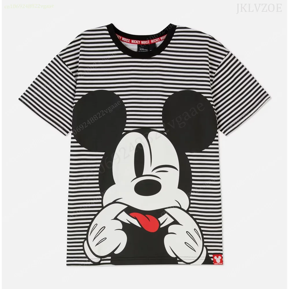 2024 Summer Mickey Mouse T Shirt Kids Men Girls Short Sleeve Boy Tee Shirt Clothes T-shirt Children Women