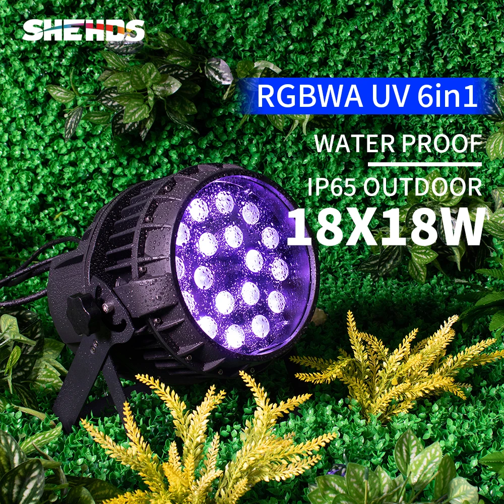 

SHEHDS IP65 Zoom Wash LED 18x18W Waterproof Par Lighting DJ Disco For Home Party Bar Nightclub Stage Performance