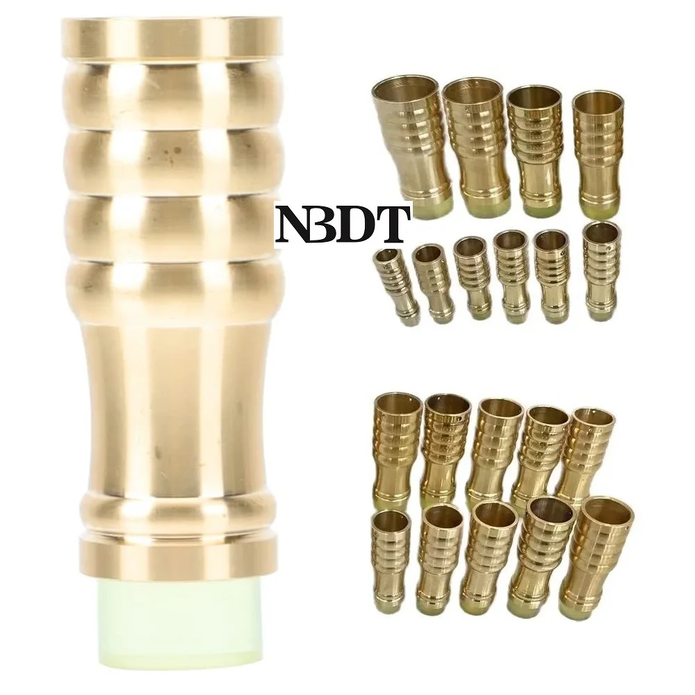 2Pcs Brass Feet Tip With Anti-Skid Rubber Pad For Cane Crutch Hiking Pole Chair Leg Replacement