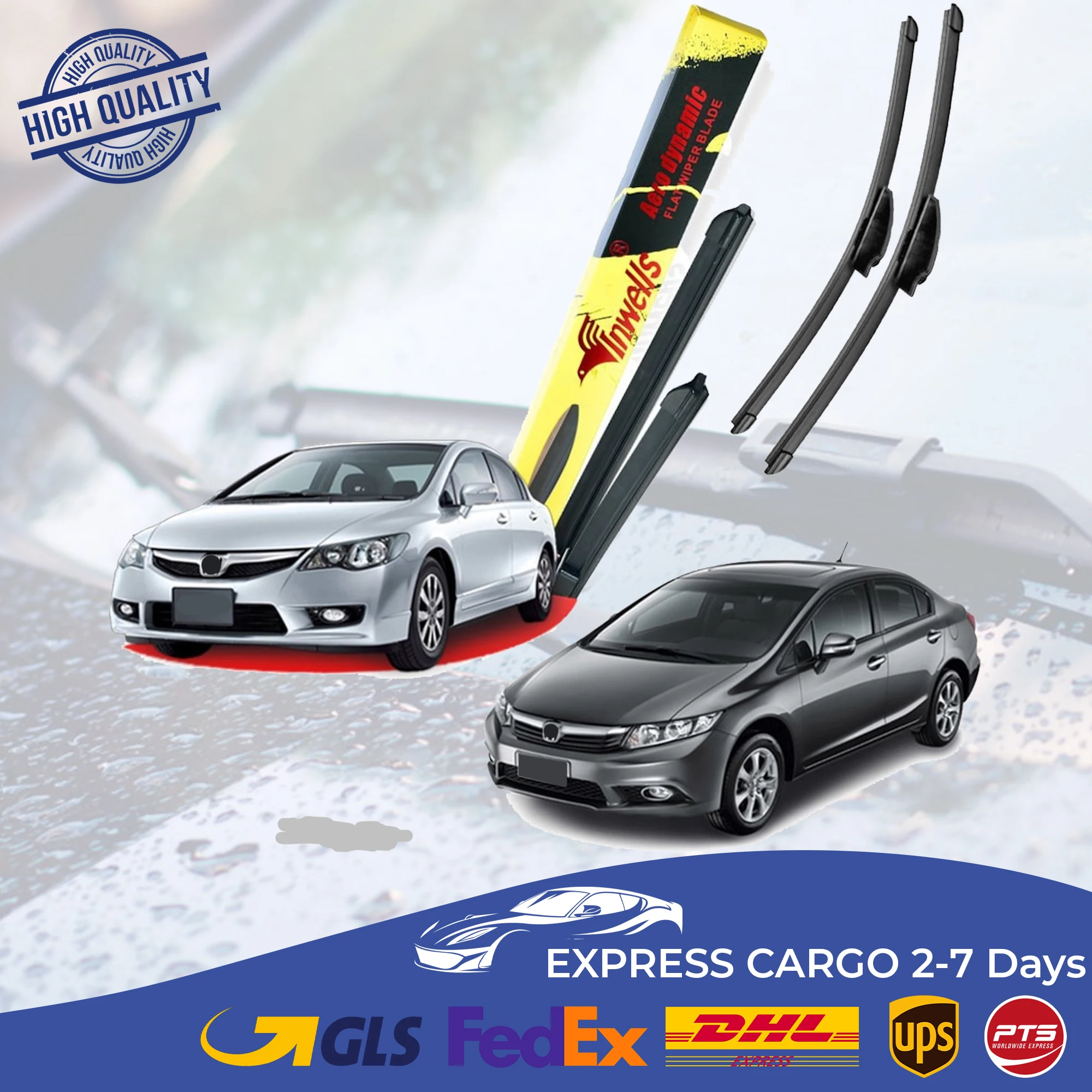 Car Wiper Blade For Honda Civic (2006-2015) Auto Windscreen Windshield Wipers Blades Window Wash Front