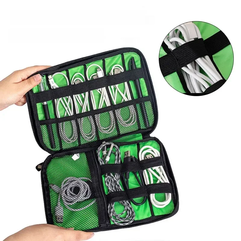 Torba do przechowywania Elektroniczny organizer z akcesoriami Przenośna ładowarka USB do kabla danych Wtyczka Wodoodporny organizer podróżny — zdjęcie 2