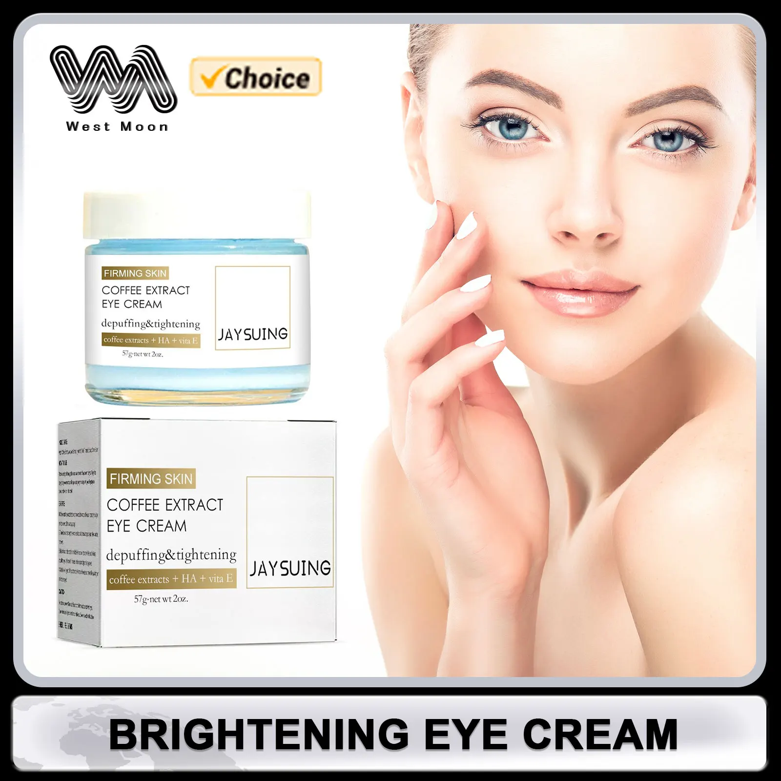 

Hyaluronic Acid Eye Cream Anti Puffiness Dark Circles Removing Eye Bags Firming Skin Brightening Skin Care Nourishing Eye Serum